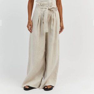 NWT DISSH LILY NATURAL LINEN PAPERBAG PAN